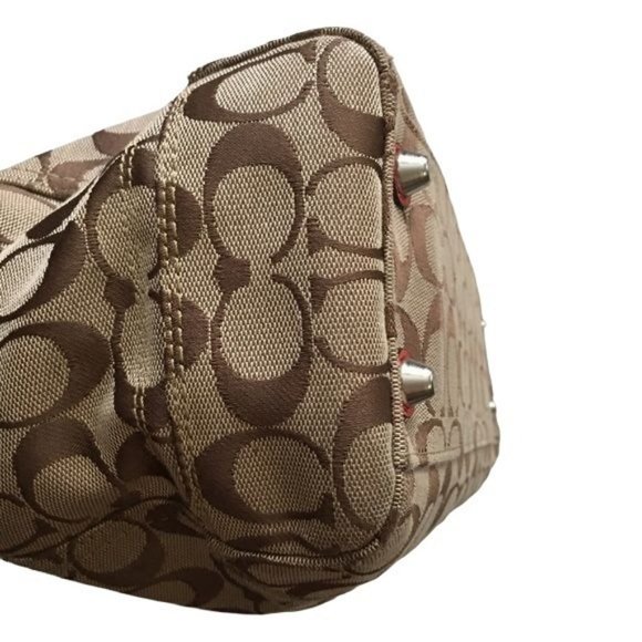 Coach Hamptons Signature C Orange Leather Purse - Picture 9 of 15